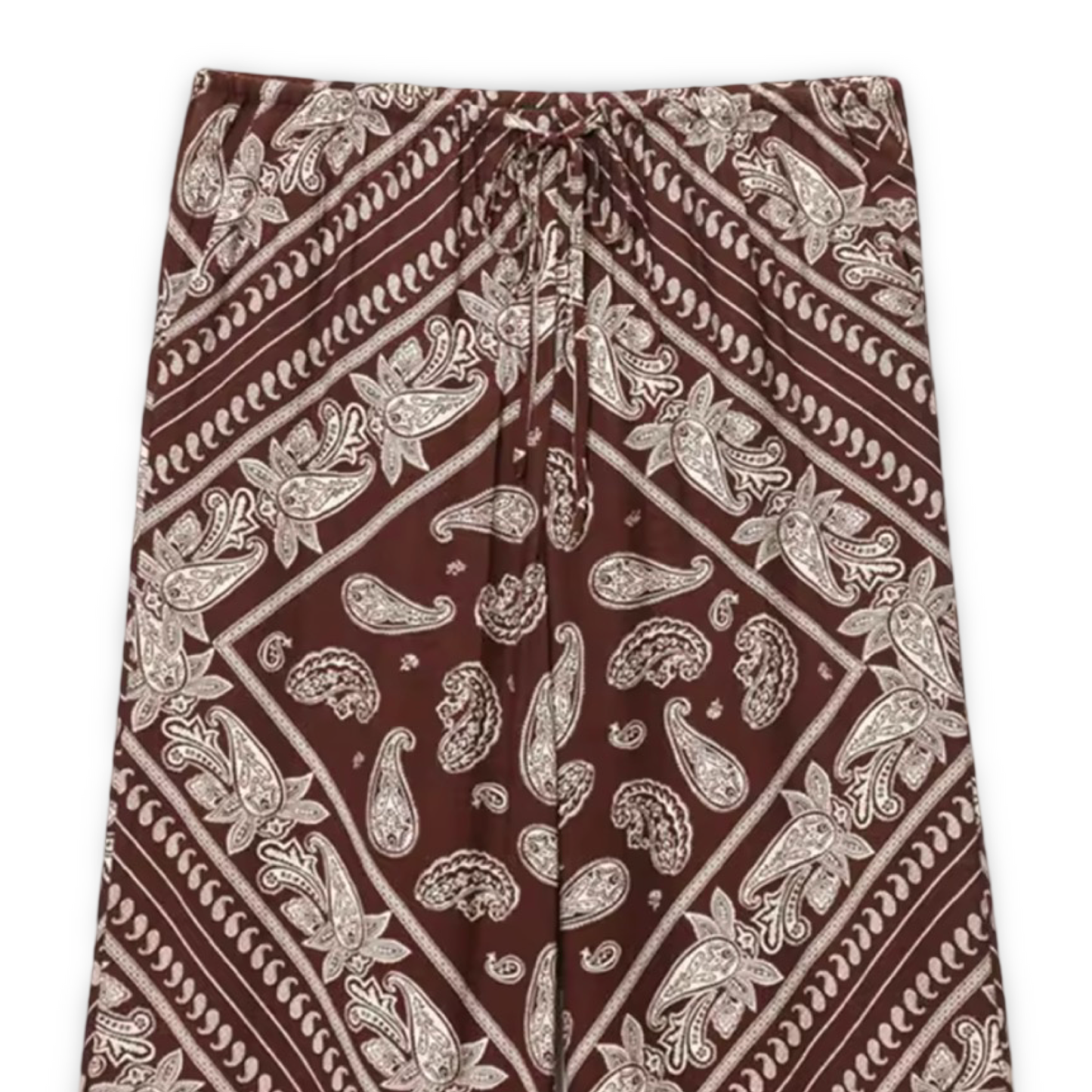 Bandanna Inspired Paisley Print Shirt and Wide-Leg Pants Set| L’LUXE Matching Sets