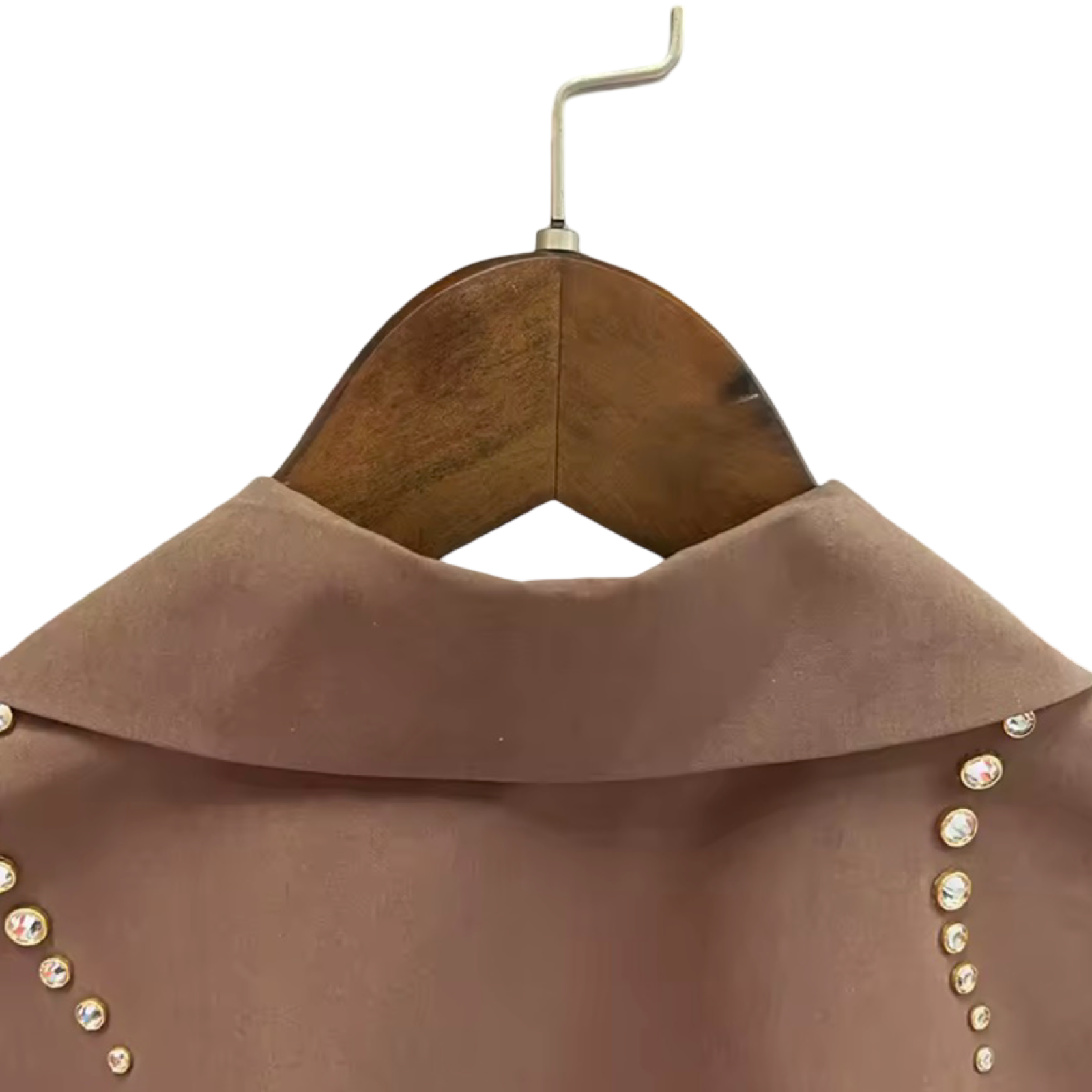 Mocha Taupe Rhinestone Trim Sleeveless Top & Matching Ruffled Tiered Midi Skirt |Co-Ord Outfit |  Editors Pick