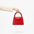 CHANEL Red Caviar Leather Coco Mark Top handle bag in red caviar leather Authentic Previously Owned