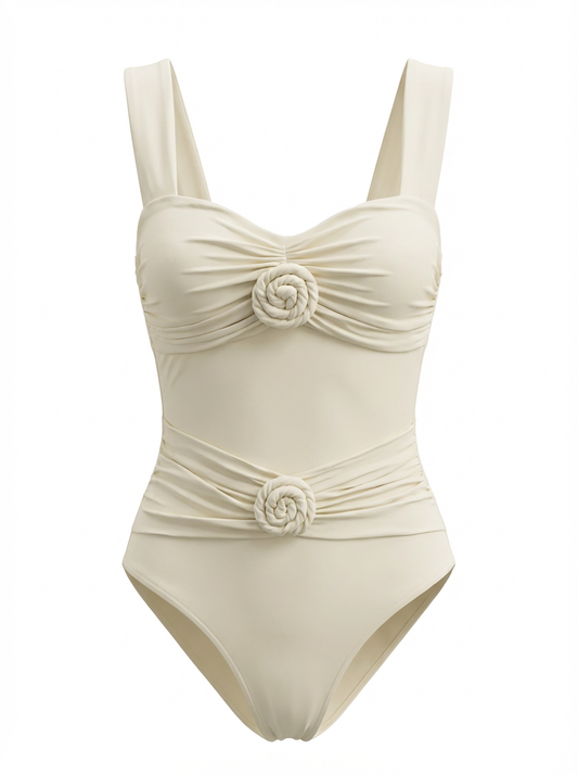 Flower Swimsuit Sarong Set | L’LUXE Swimwear