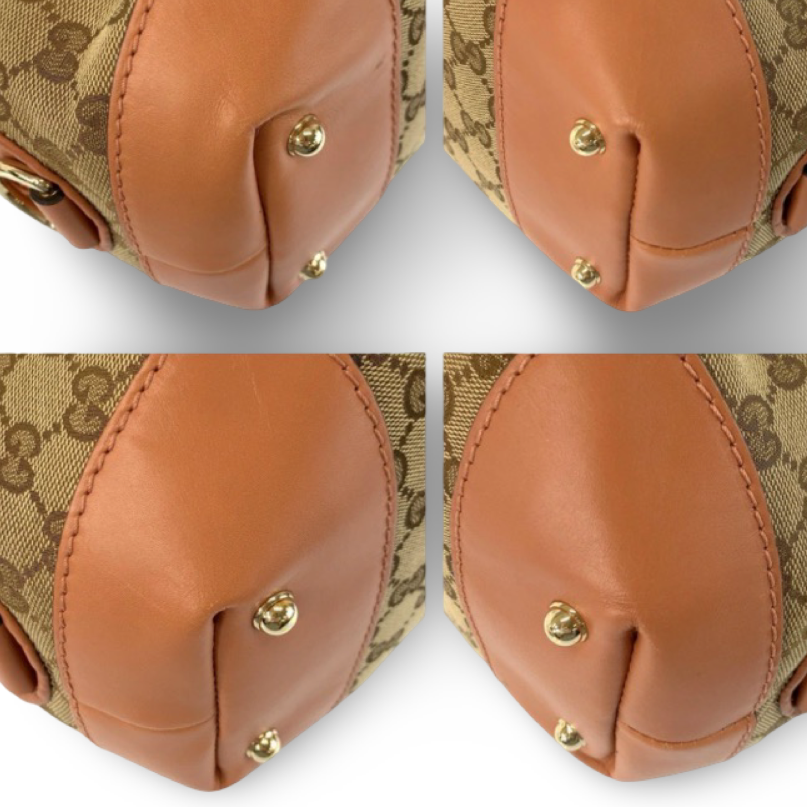 Gucci GG Heart Bit Canvas Leather Shoulder Bag