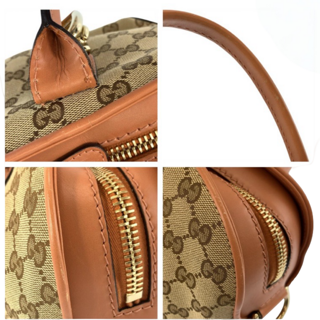 Gucci GG Heart Bit Canvas Leather Shoulder Bag