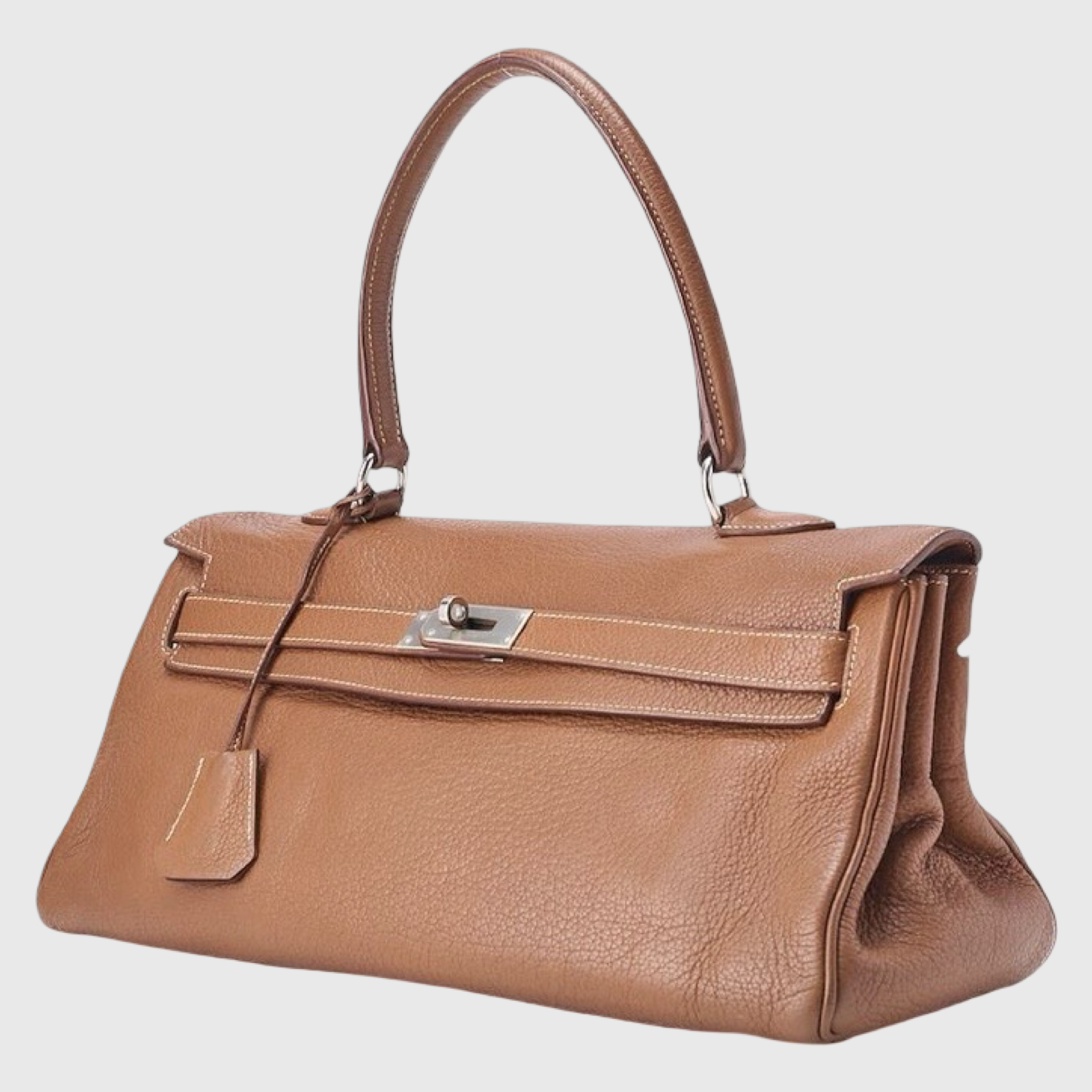 Hermès Kelly Shoulder Taurillon Clemence Leather Gold Authentic Previously Owned