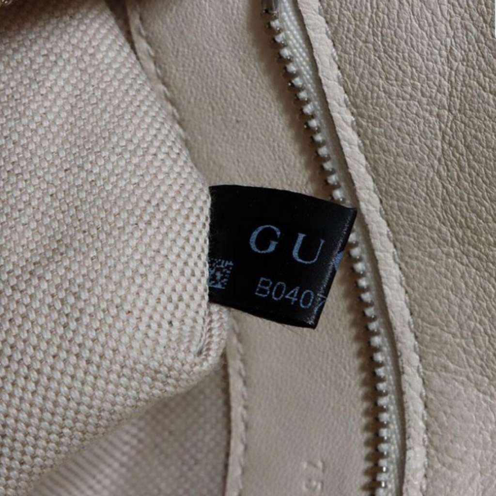 Gucci White Leather Chain Blondie Small Tote Bag Authentic Previously Owned