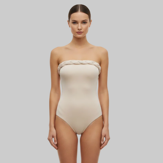 Strapless One-Piece Monochrome Swimsuit | Curve | L’LUXE Swimwear