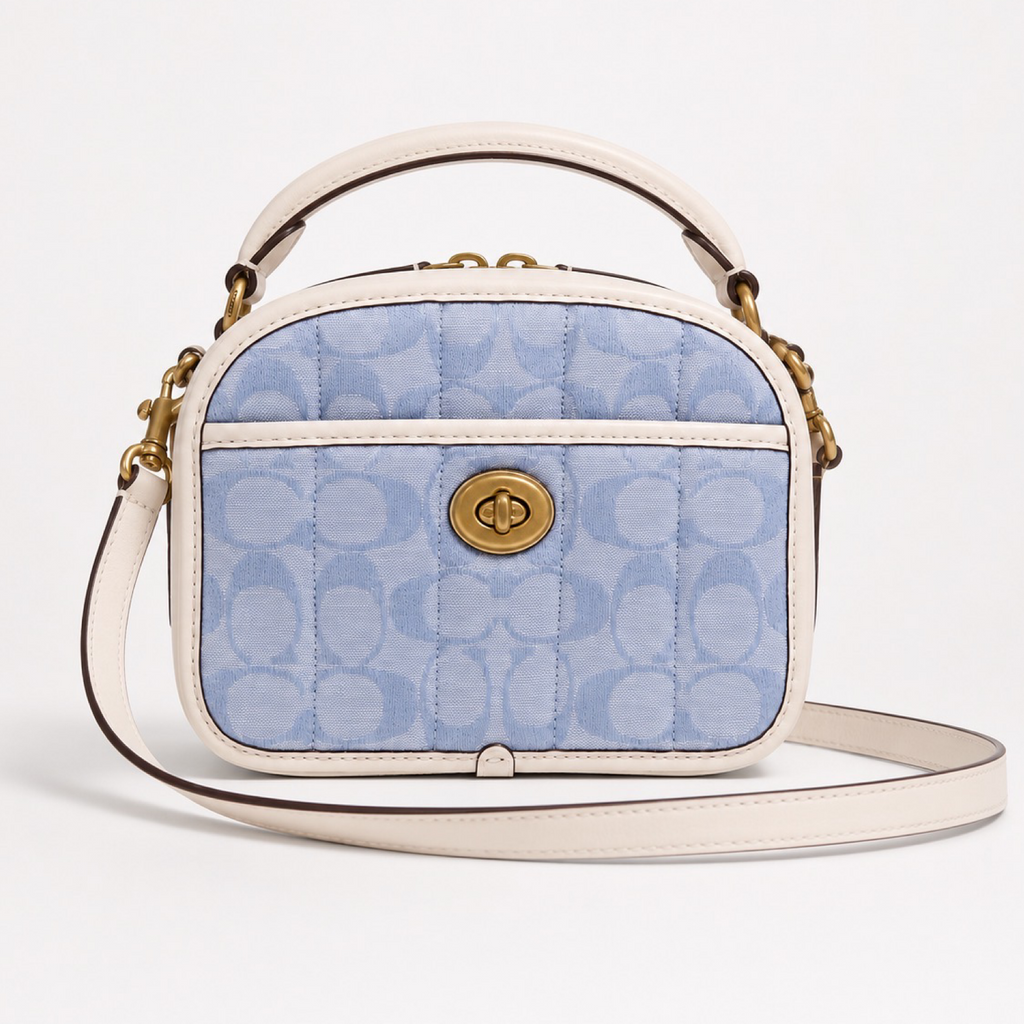 COACH Signature Denim & Leather 2-Way Handbag – Authentic Previously Owned