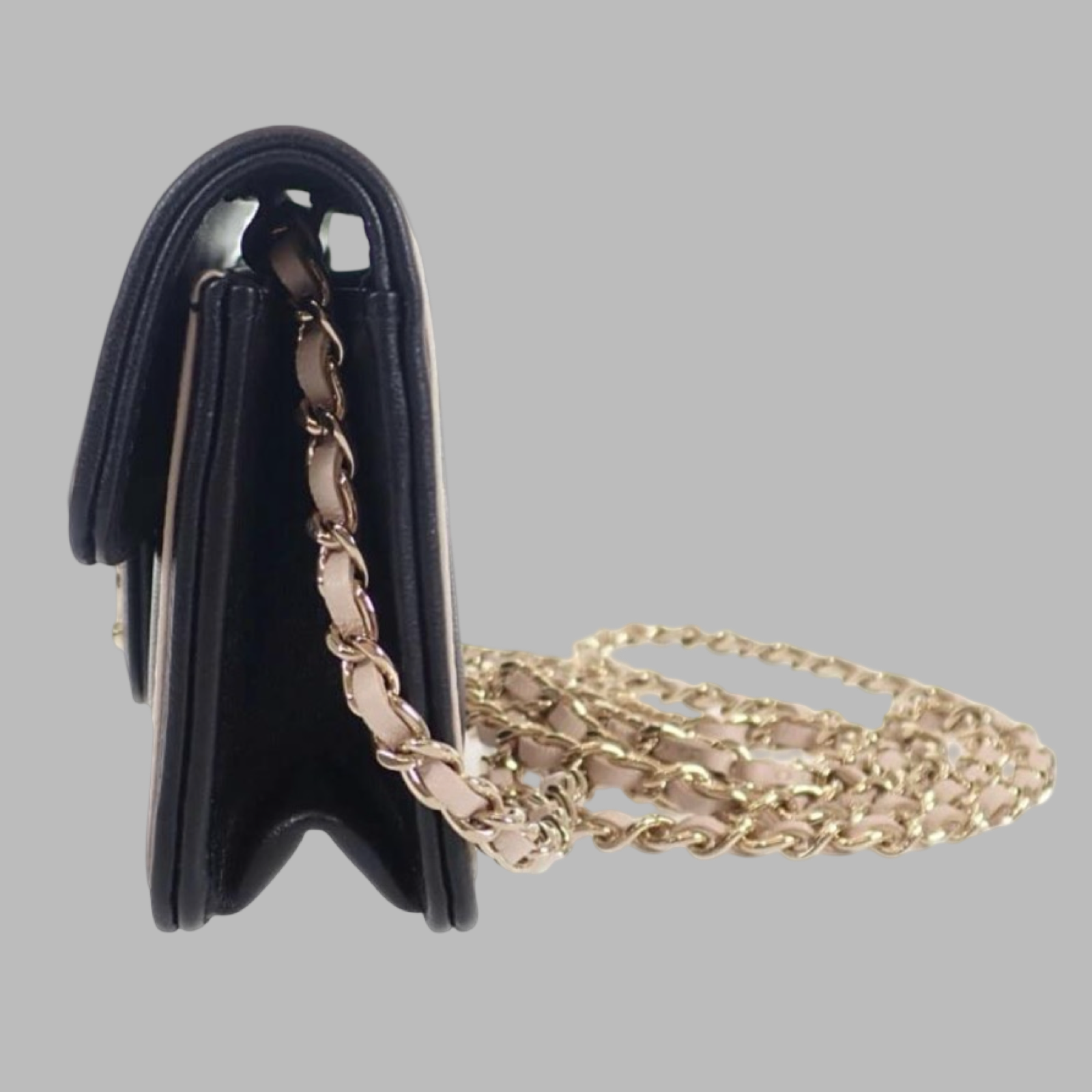 Chanel Mini Matelassé Lambskin Chain Clutch Authentic Previously Owned