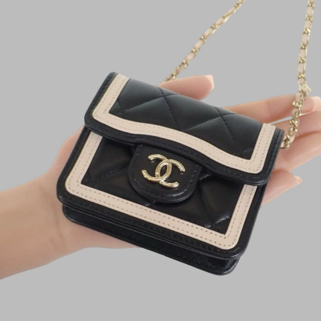 Chanel Mini Matelassé Lambskin Chain Clutch Authentic Previously Owned
