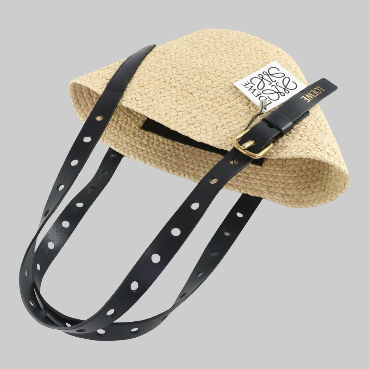 LOEWE Small Raffia Punch-Hole Basket Previously Owned-Unused Condition | L’LUXE Authentic’s