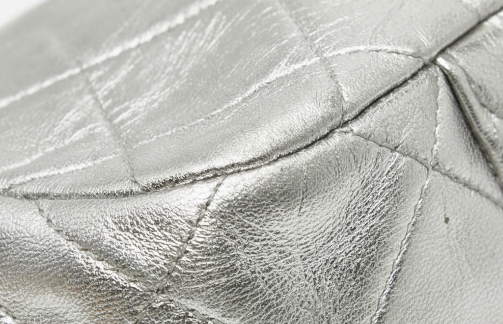 Chanel Coco Mark Matelassé Lambskin Chain Silver Shoulder Bag Previously Owned Authentic | *Editors Choice*