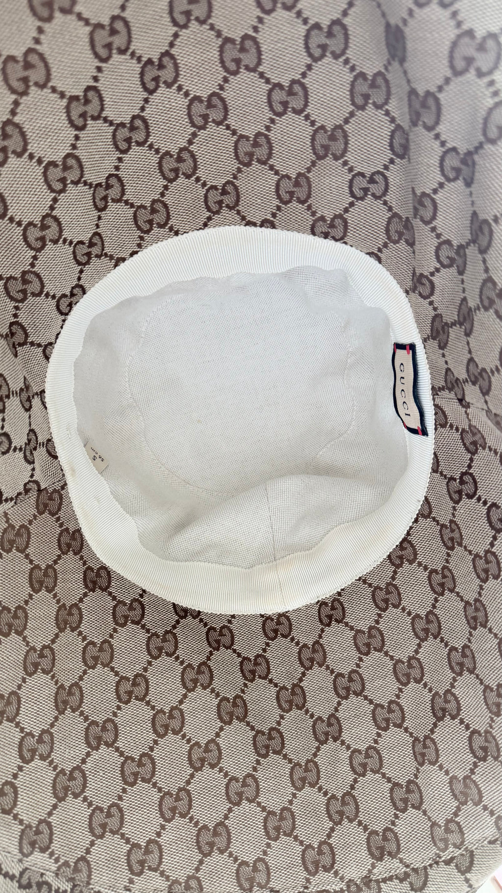 GUCCI – GG Canvas Wide-Brim Hat – 100% Authentic Previously Owned