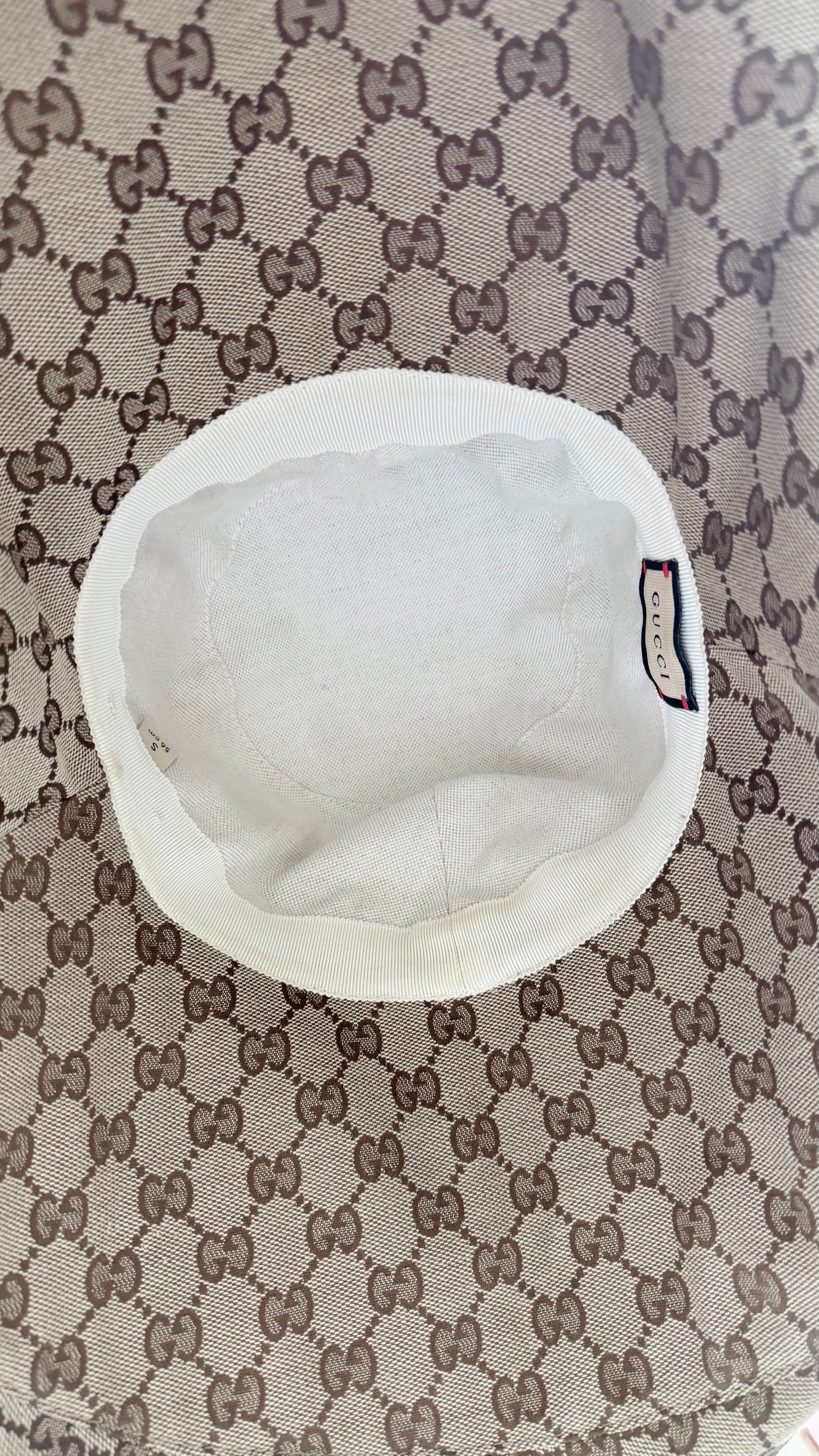 GUCCI – GG Canvas Wide-Brim Hat – 100% Authentic Previously Owned