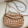 Massimo Dutti Nappa Leather Braided Mini Bag – Sand