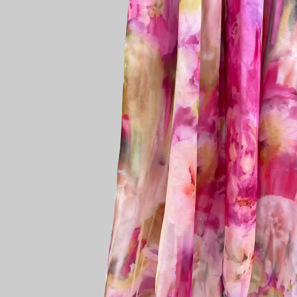 Watercolor Off-the-Shoulder Maxi Dress |L’LUXE Dresses