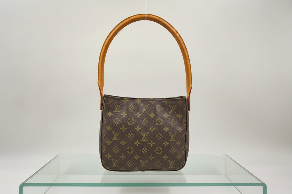 Louis Vuitton Looping MM Monogram Canvas Brown Previously Owned Authentic