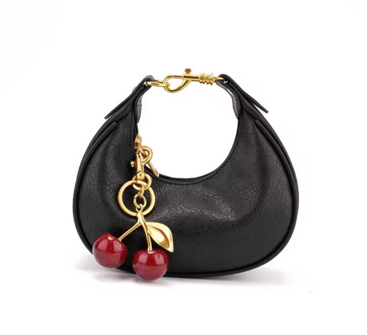 Cherry Charm Crescent Mini Bag | L’LUXE Handbags