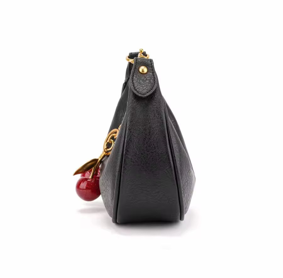 Cherry Charm Crescent Mini Bag | L’LUXE Handbags