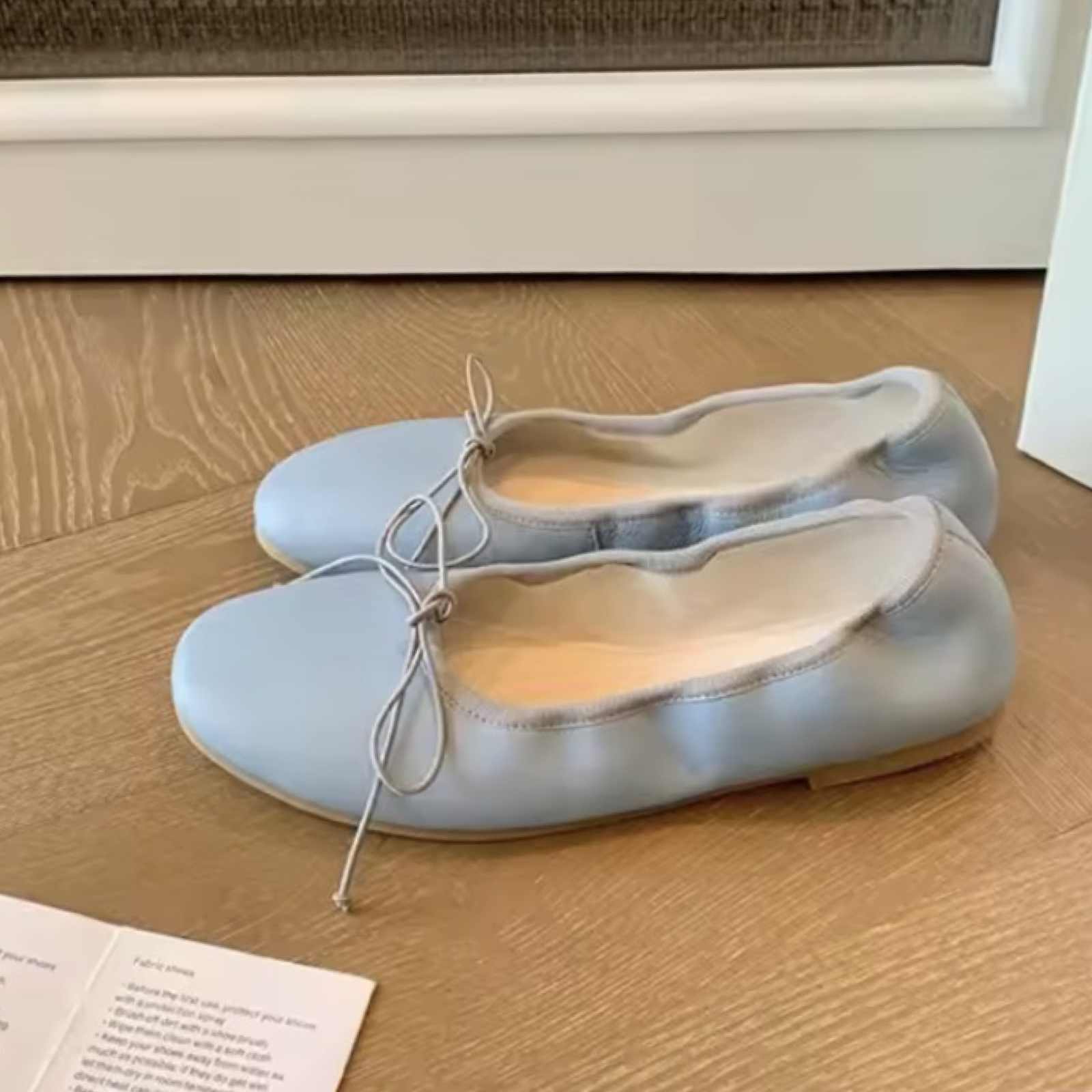 French-Inspired Genuine Leather Ballet Flats – Soft Round Toe Slip-On Shoes