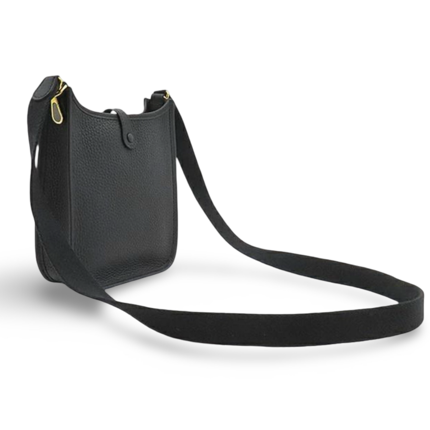 Hermès Evelyne TPM Taurillon Clemence Black Leather Gold Hardware Pre-Owned – Like New | L’LUXE Authentic’s