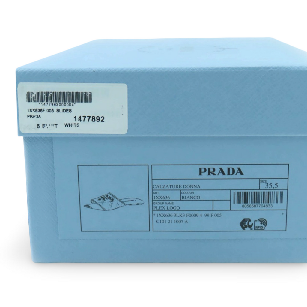 Unused Prada Triangle Logo Mule Sandals Euro Size 5.5 Authentic Previous Owned