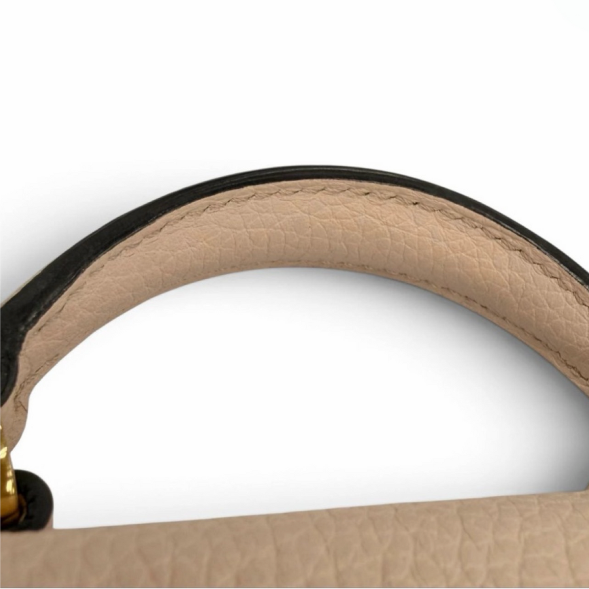 Moynat Réjane Nano Pink Beige Leather 2-Way Mini Handbag Authentic Previously Owned