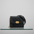 Chanel Boy Coco Mark Chain Wallet Caviar Leather Previously Owned Authentic