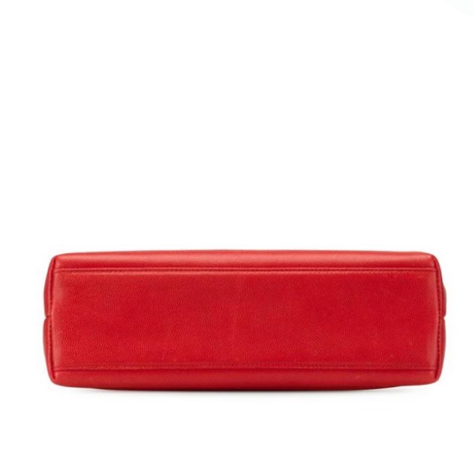 CHANEL Red Caviar Leather Coco Mark Top handle bag in red caviar leather Previously owned Authentic