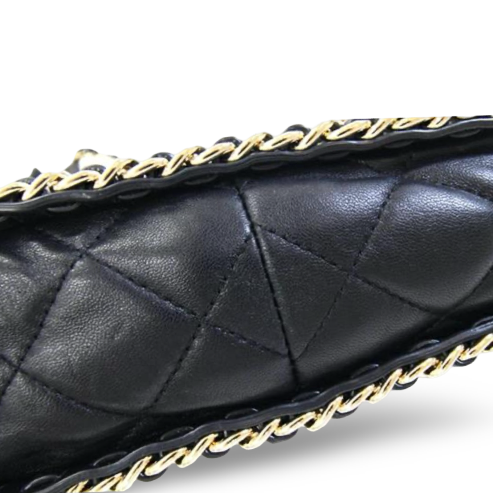 Michael Kors Chain Shoulder Bag Quilted Leather Black Gold – Pre-Owned -Very Good Condition | L’LUXE Authentics