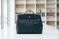 Hermès Herbag MM Toile Officier Leather Handbag Black Previously Owned Authentic