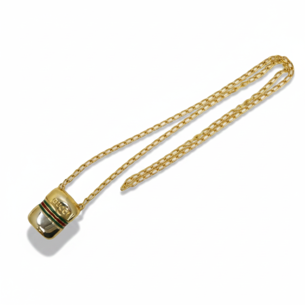 GUCCI Gold-Tone Pendant Necklace | Previously Owned Authentic