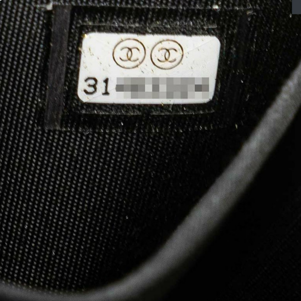 Chanel Boy Coco Mark Chain Wallet Caviar Leather Previously Owned Authentic