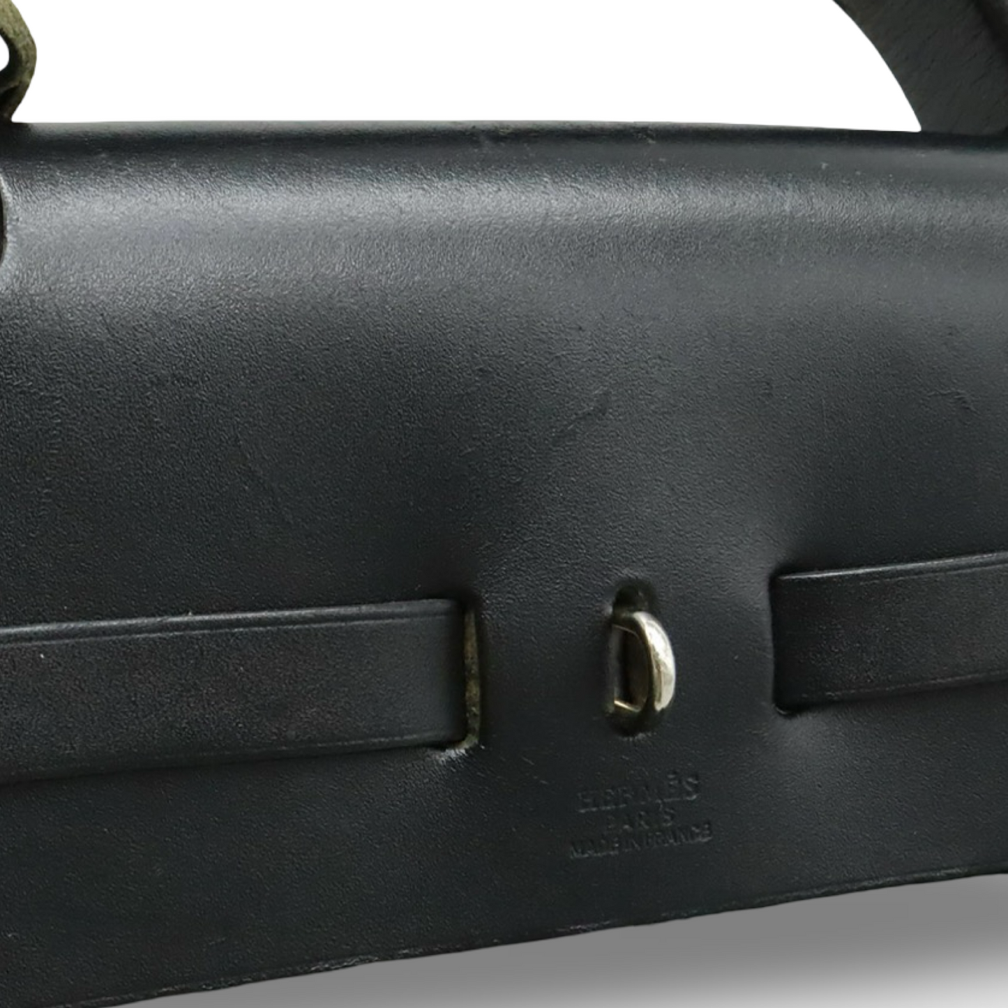 Hermès Herbag MM Toile Officier Leather Handbag Black Pre-Owned – Good Condition | L’LUXE Vintage