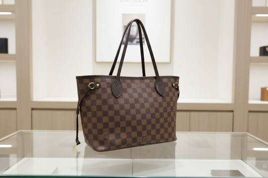 Louis Vuitton Neverfull PM Damier Ebene Tote Bag Brown Pre-Owned– Good Condition | L’LUXE Authentic’s