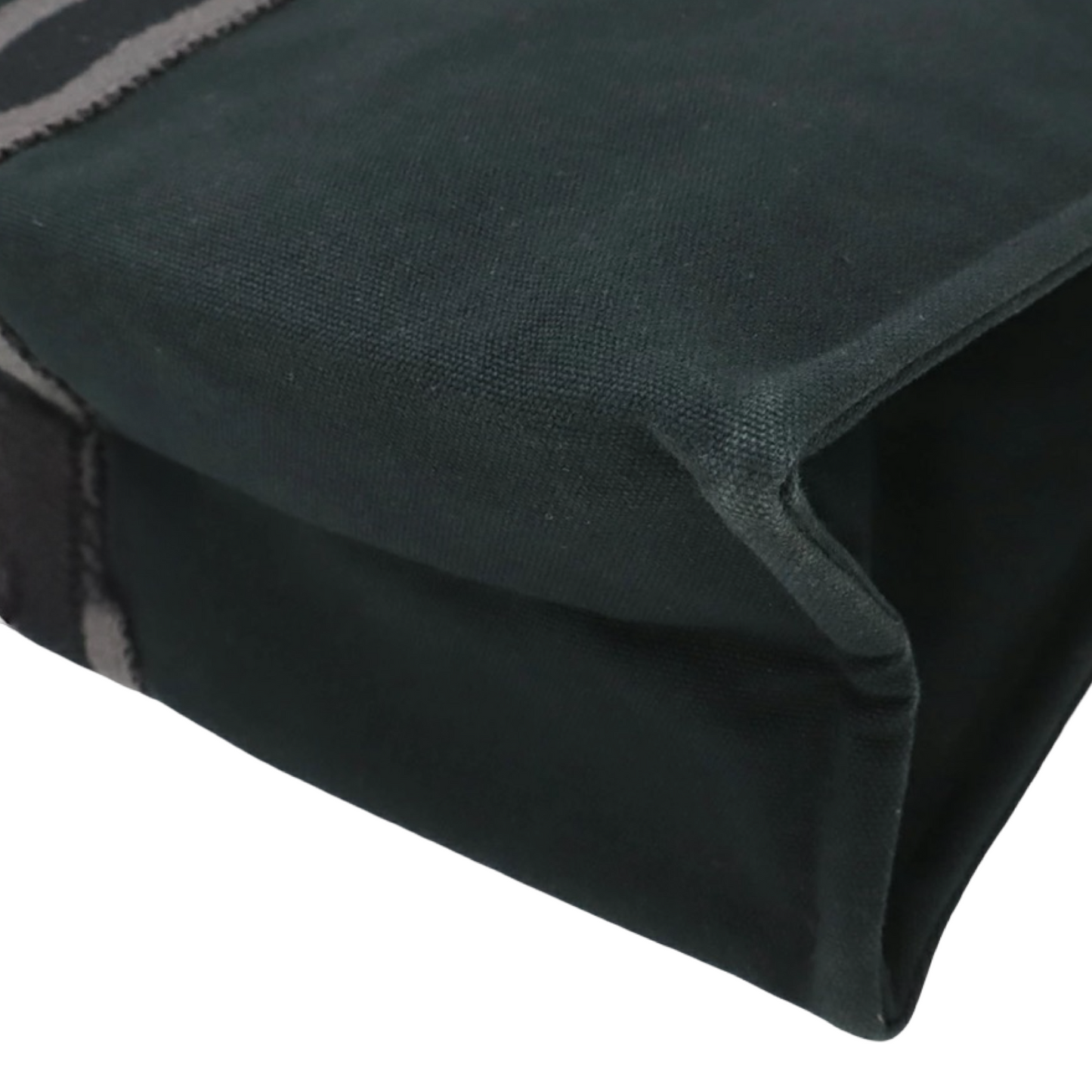 Hermès Fourre Tout Clutch Canvas Leather Black Gray – Very Good Condition | L’LUXE Authentic’s