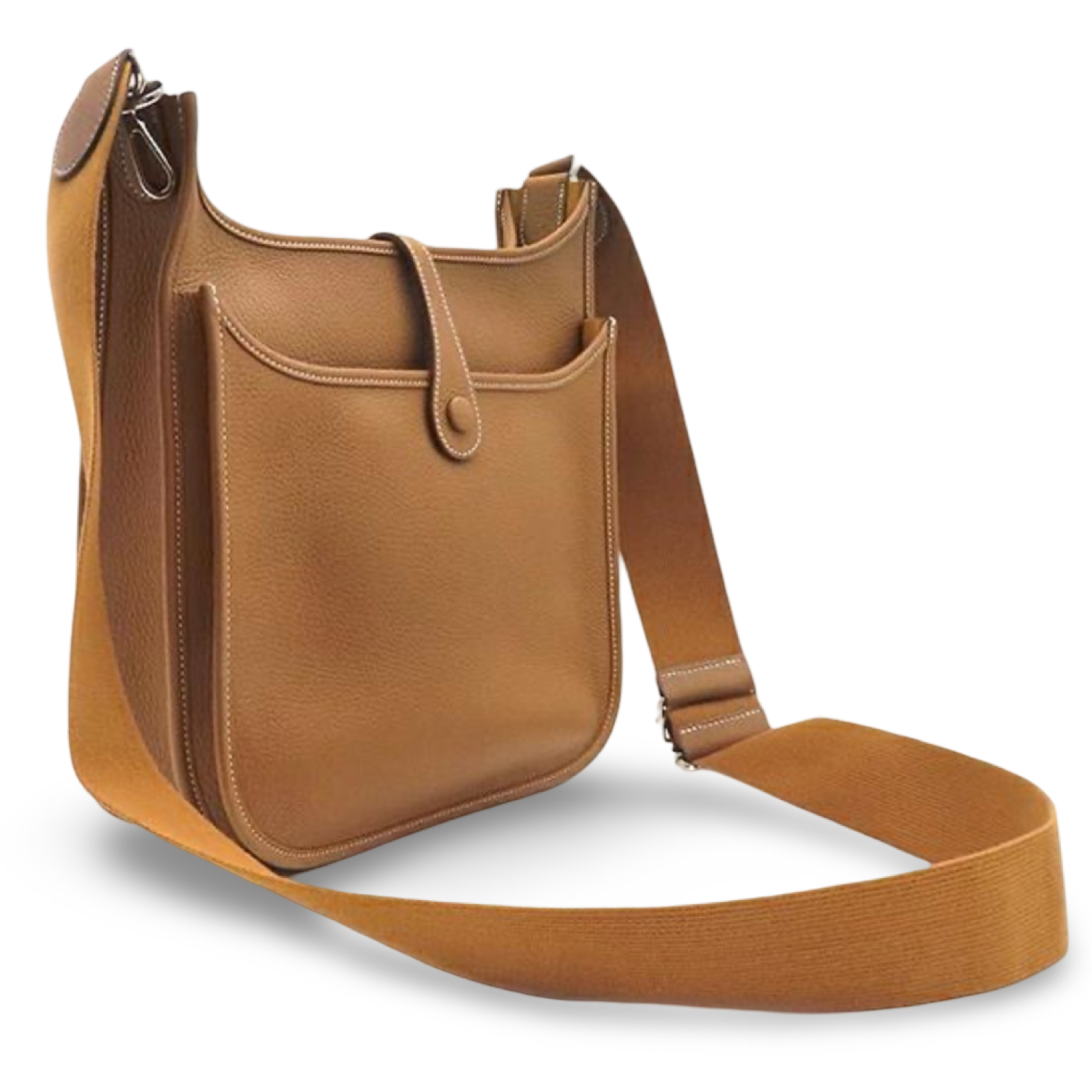 Hermès Evelyne III PM Taurillon Clemence Gold Leather – Pre-Owned- Excellent Condition | L’LUXE Authentics