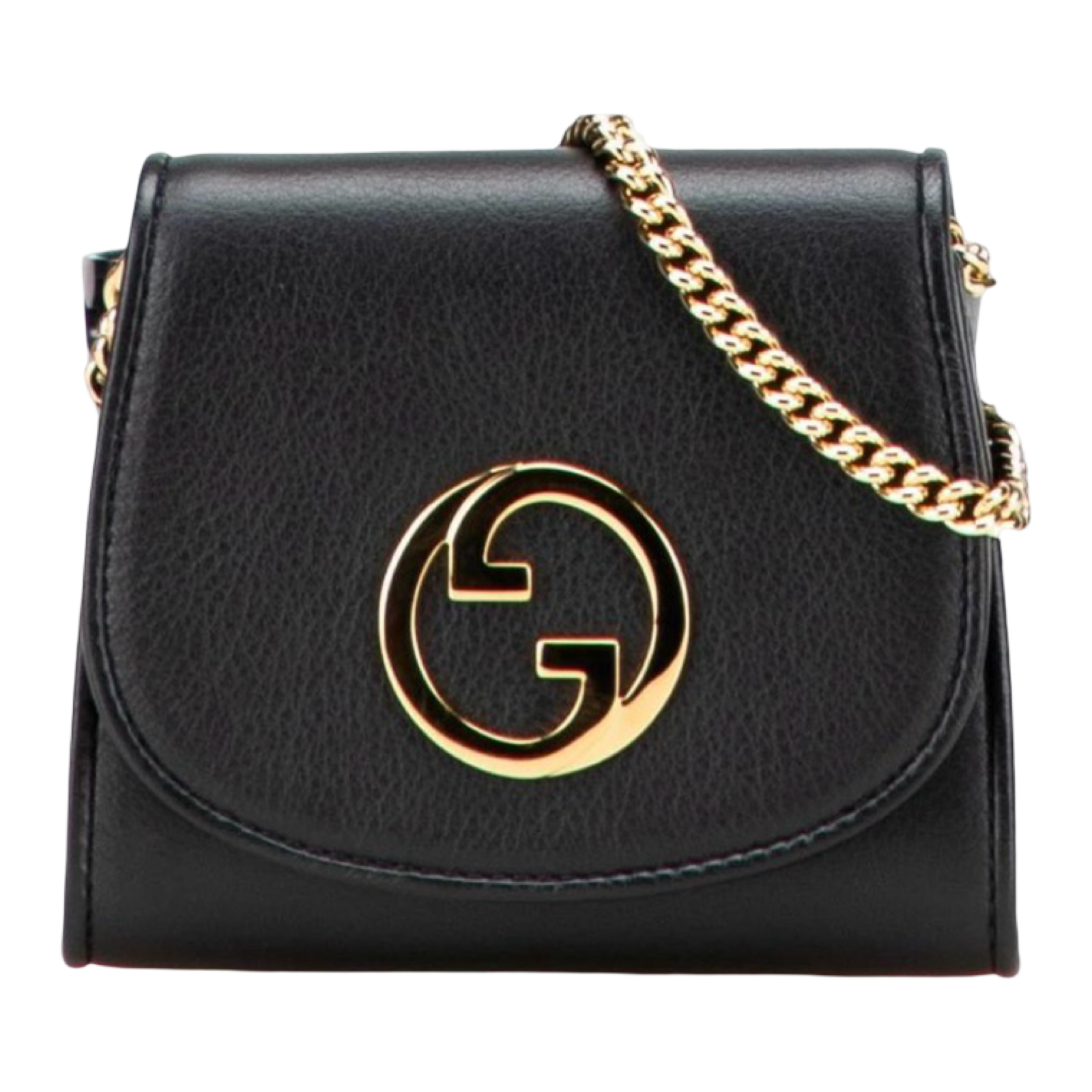 Gucci Interlocking G Blondie Medium Chain Shoulder Wallet Authentic Previously Owned