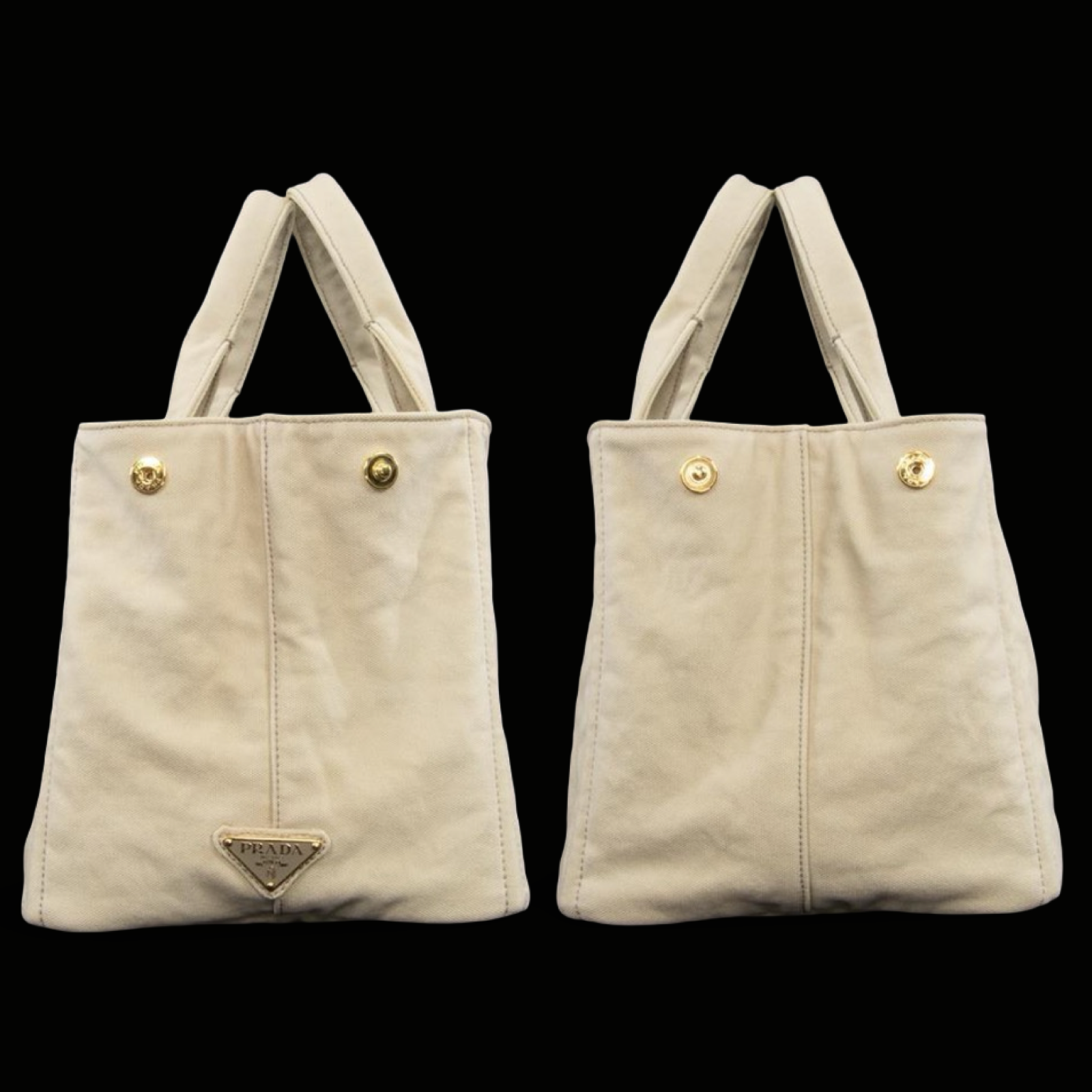 Prada Canapa Delave Tote Bag Pre-Owned Authentic