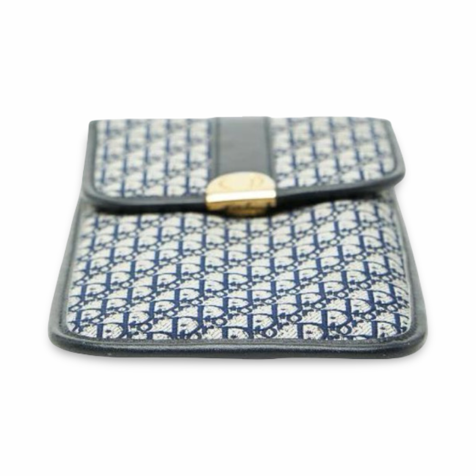 Christian Dior Trotter Eyeglass Case Navy Canvas & Leather – Very Good Condition | L’LUXE Authentics