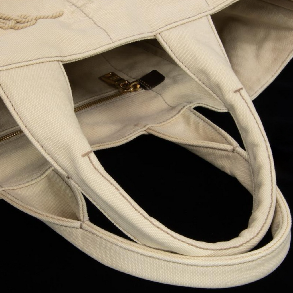 Prada Canapa Delave Tote Bag Pre-Owned Authentic