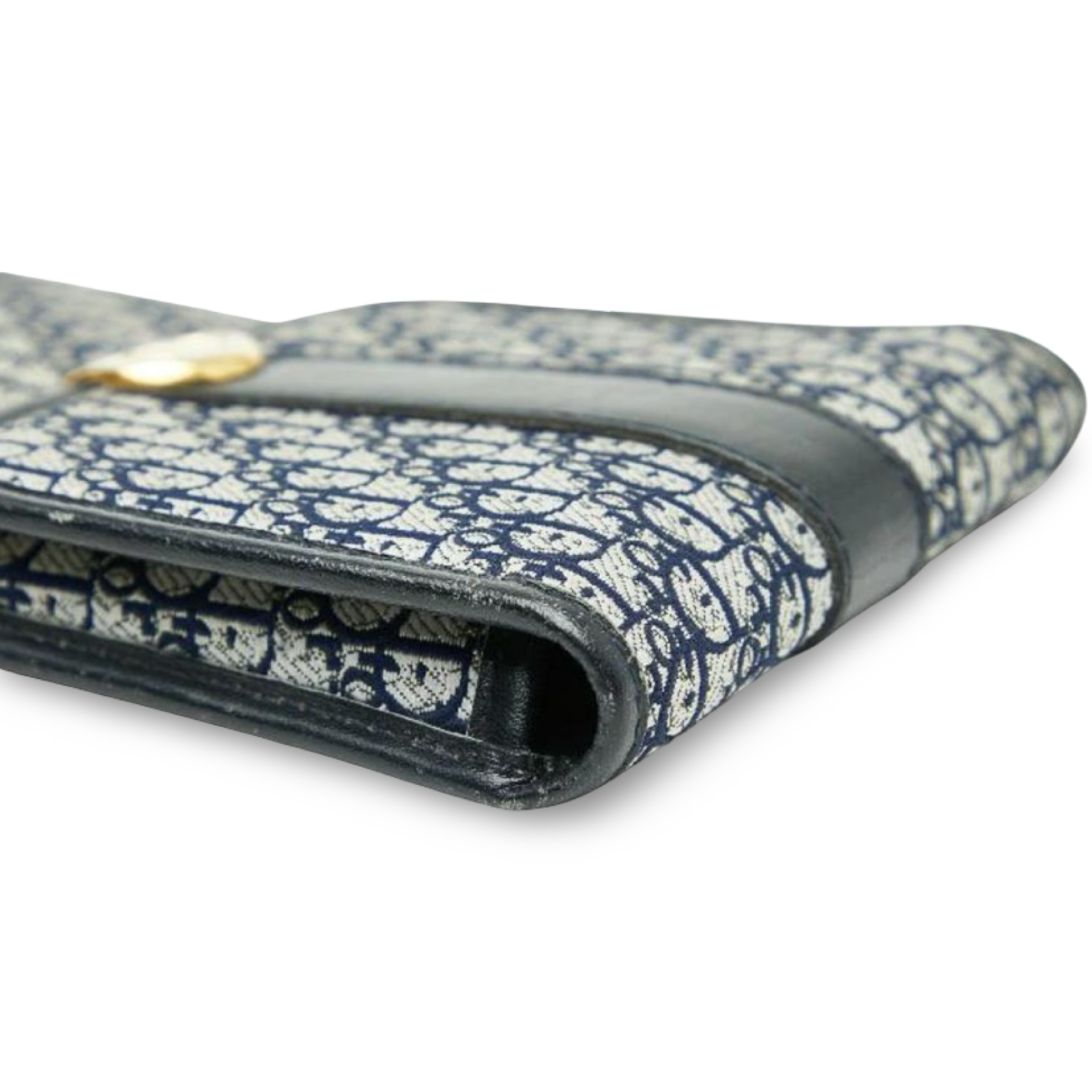 Christian Dior Trotter Eyeglass Case Navy Canvas & Leather – Very Good Condition | L’LUXE Authentics
