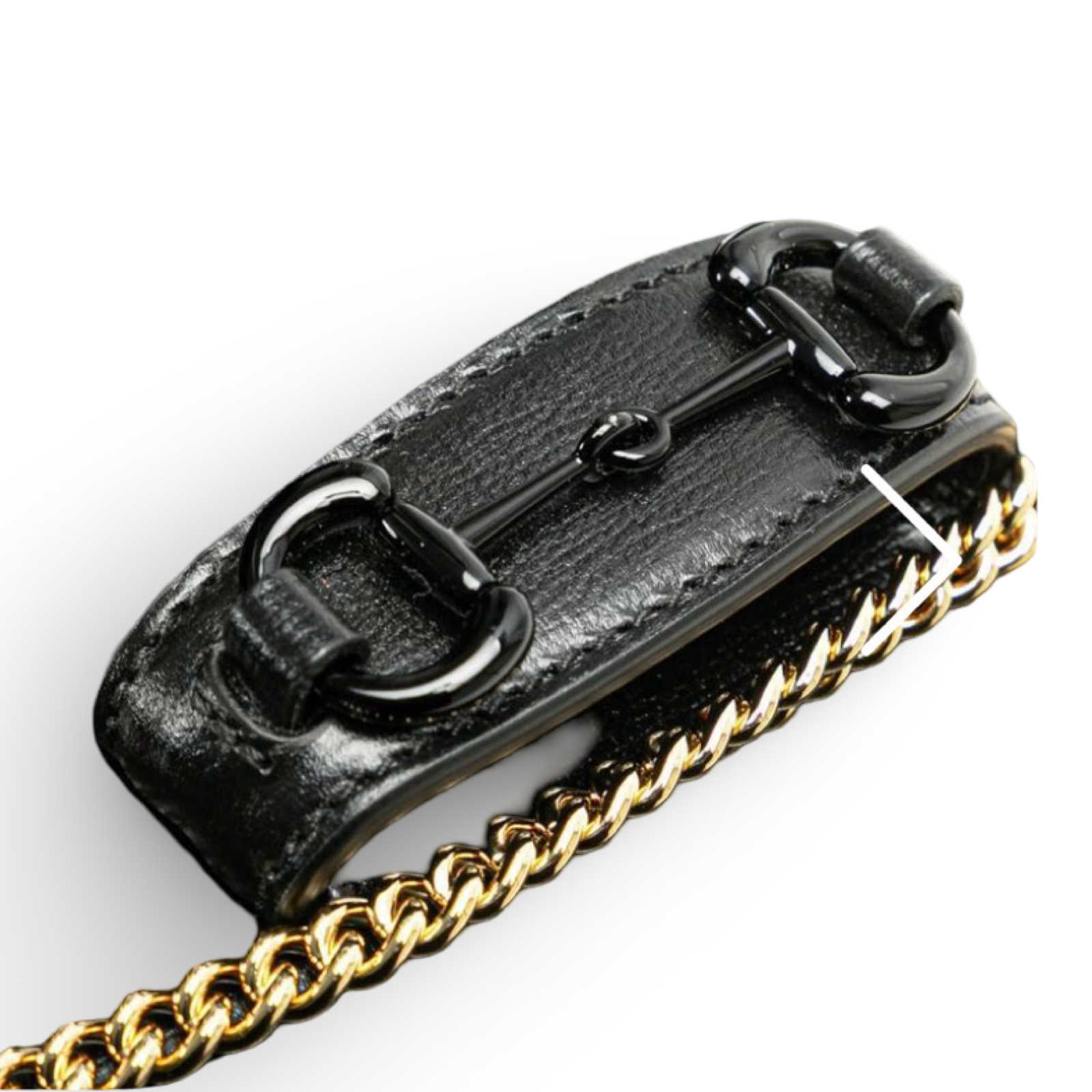 Gucci Black Horsebit Mini Shoulder Pochette Bag Authentic Previously Owned