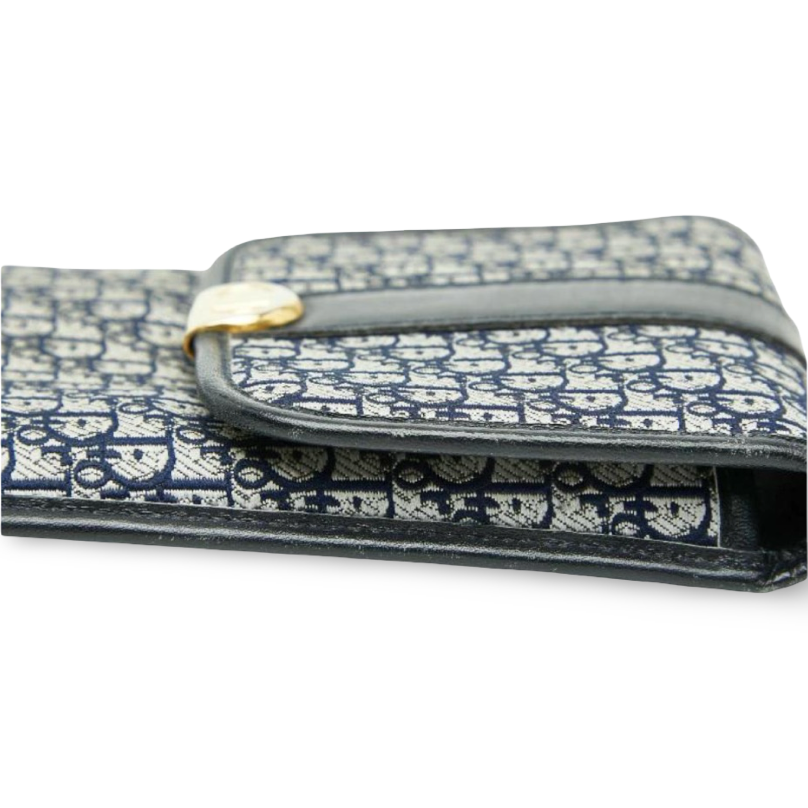 Christian Dior Trotter Eyeglass Case Navy Canvas & Leather – Very Good Condition | L’LUXE Authentics