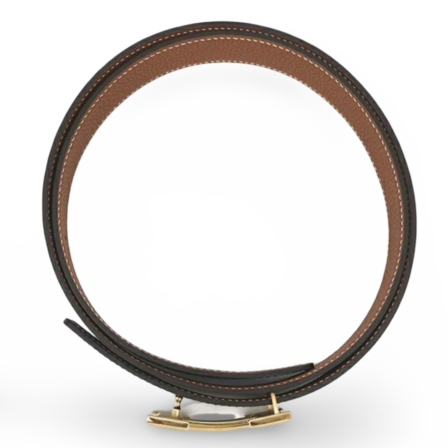 Hermès Constance H Belt 32mm Togo / Box Calf Black Gold Size 85 W Stamp 2024 Pre-Owned Like New | L’LUXE Authentic’s