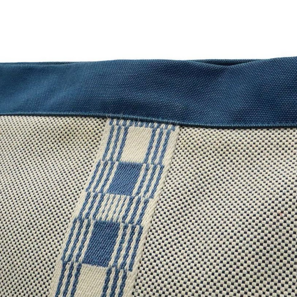 Hermès Jimetoux GM Canvas Travel Pouch Blue Ivory – Previously Owned Authentic