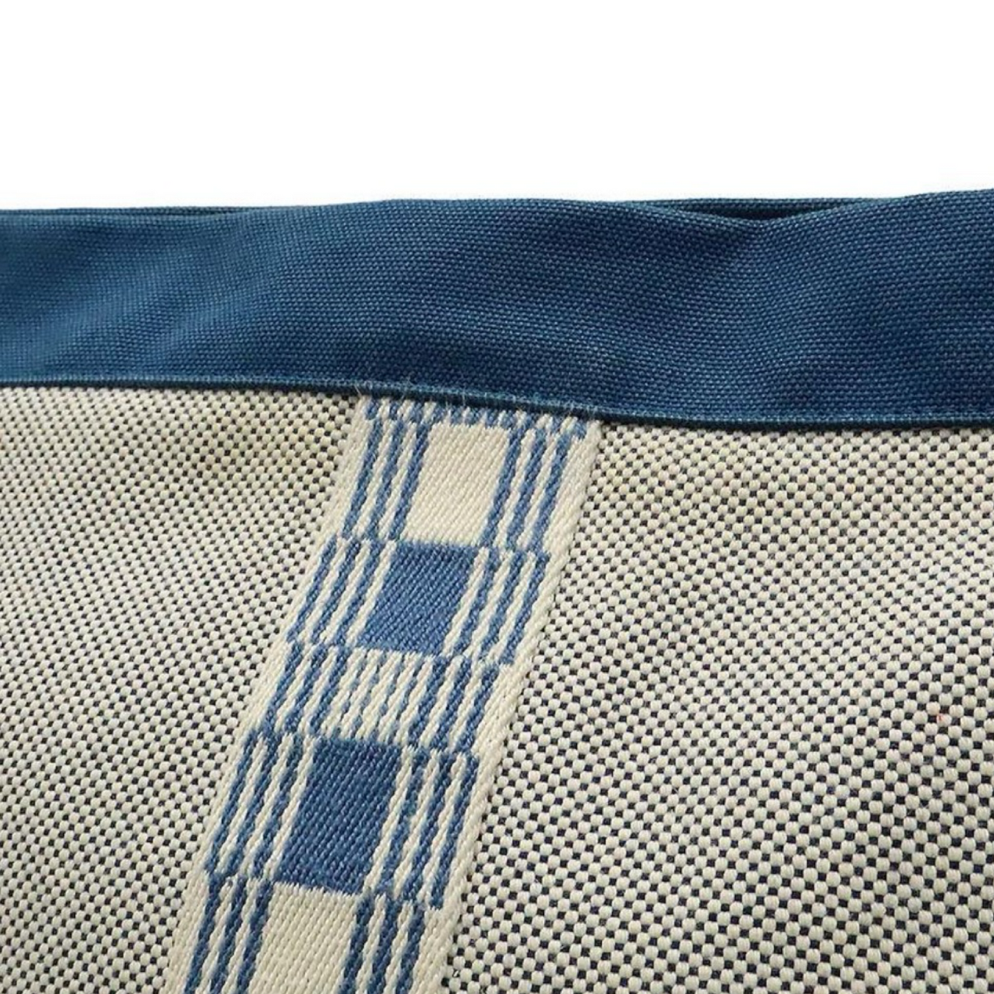 Hermès Jimetoux GM Canvas Travel Pouch Blue Ivory – Previously Owned Good Condition | L’LUXE Authentic’s