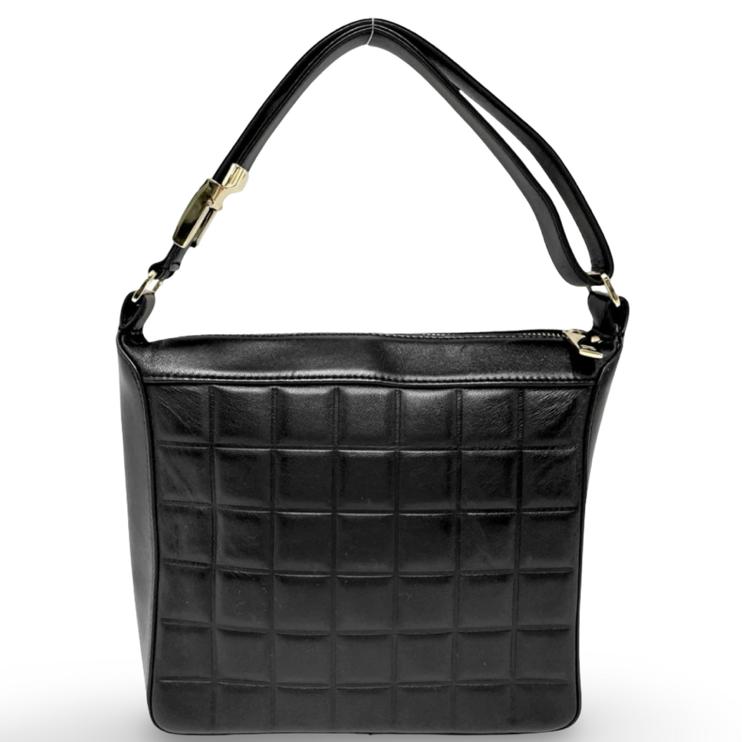 Chanel is CC Semi-Shoulder Bag Black Leather Gold Hardware – Previously Owned Very Good Condition | L’LUXE Authentic’s