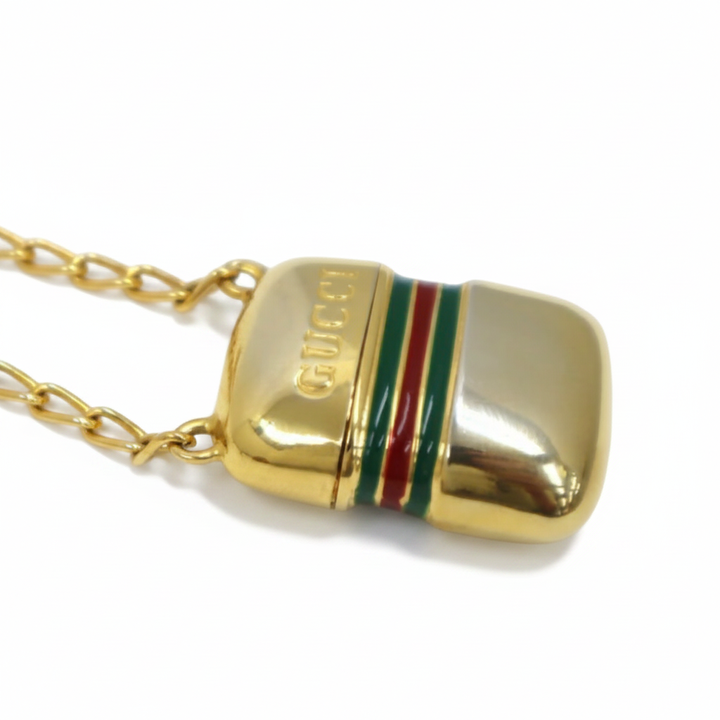 GUCCI Gold-Tone Pendant Necklace | Previously Owned Authentic
