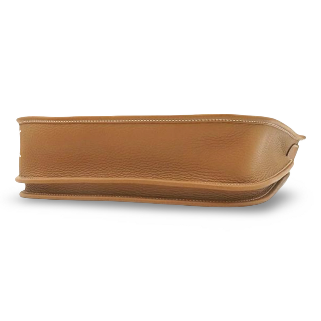 Hermès Evelyne III PM Taurillon Clemence Gold Leather – Pre-Owned- Excellent Condition | L’LUXE Authentics