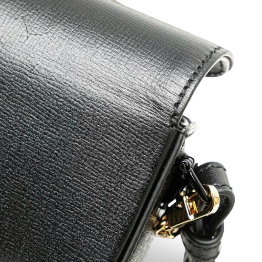 Gucci Black Horsebit Mini Shoulder Pochette Bag Authentic Previously Owned