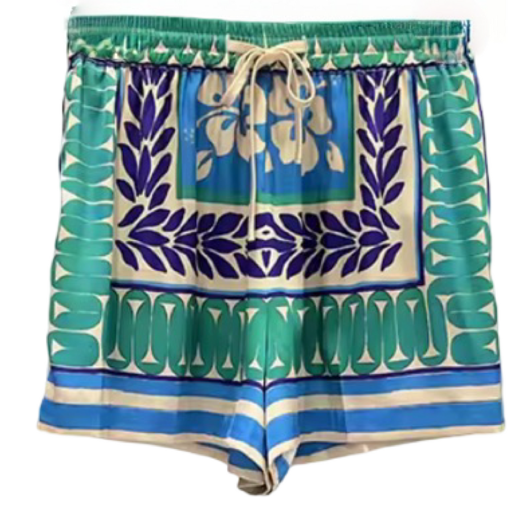 Blue Botanical Resort Collection | Dress, Shirt & Shorts